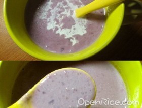 紫薯小米奶粥 