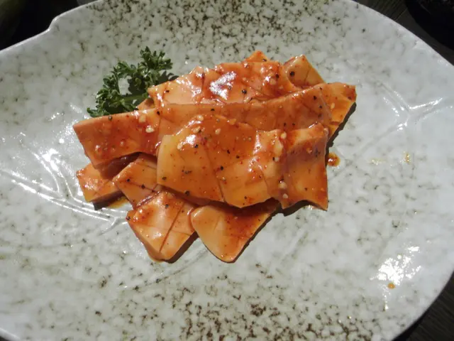 牛心管 ，爽脆度十足，讚讚讚！一般燒烤店找不到的冷門食材。