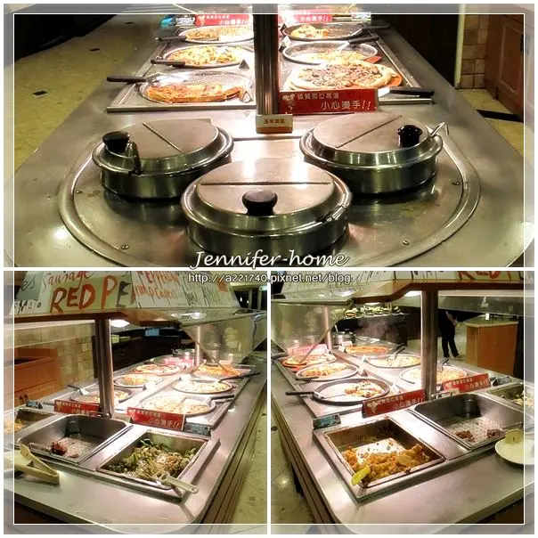 這熱食車有6個披薩盤,3個熱食槽,3個湯桶