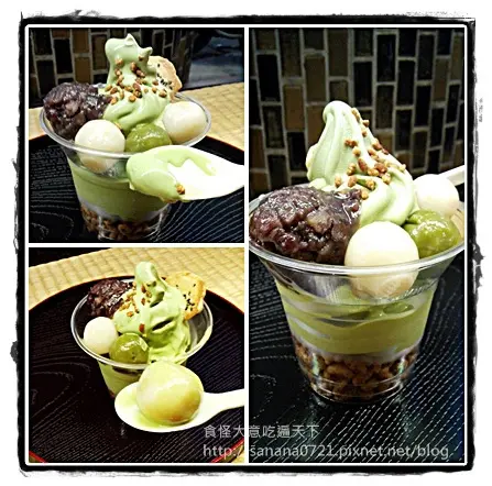 紅豆鬆且綿密，香甜滋味平衡抹茶的苦香，同時讓聖代多些層次~