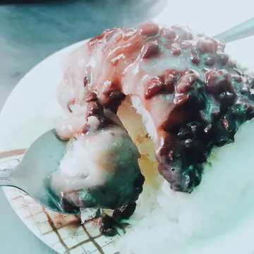 芋泥红豆牛奶冰