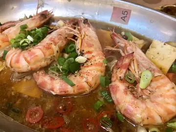 鹽煮活蝦