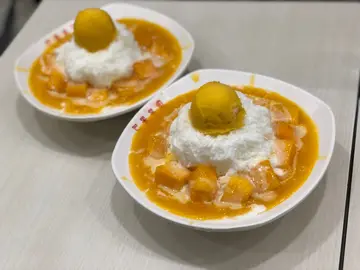 新鮮芒果雪花冰  Fresh  Mango  Snow  Ice  with  Sorbet