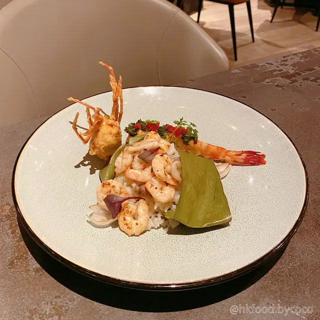 黑虎蝦|池上米炊飯|飛魚卵|月桃葉
